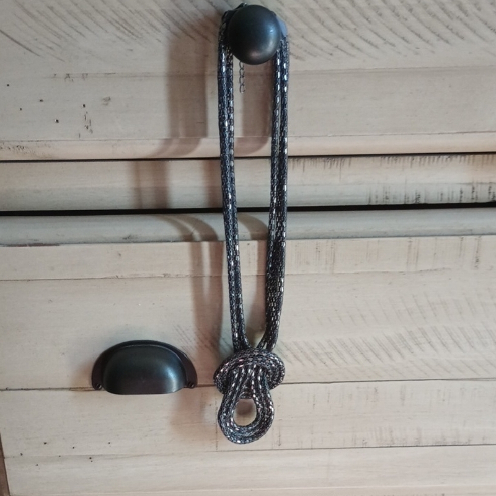 Elegant Black Braided Necklace